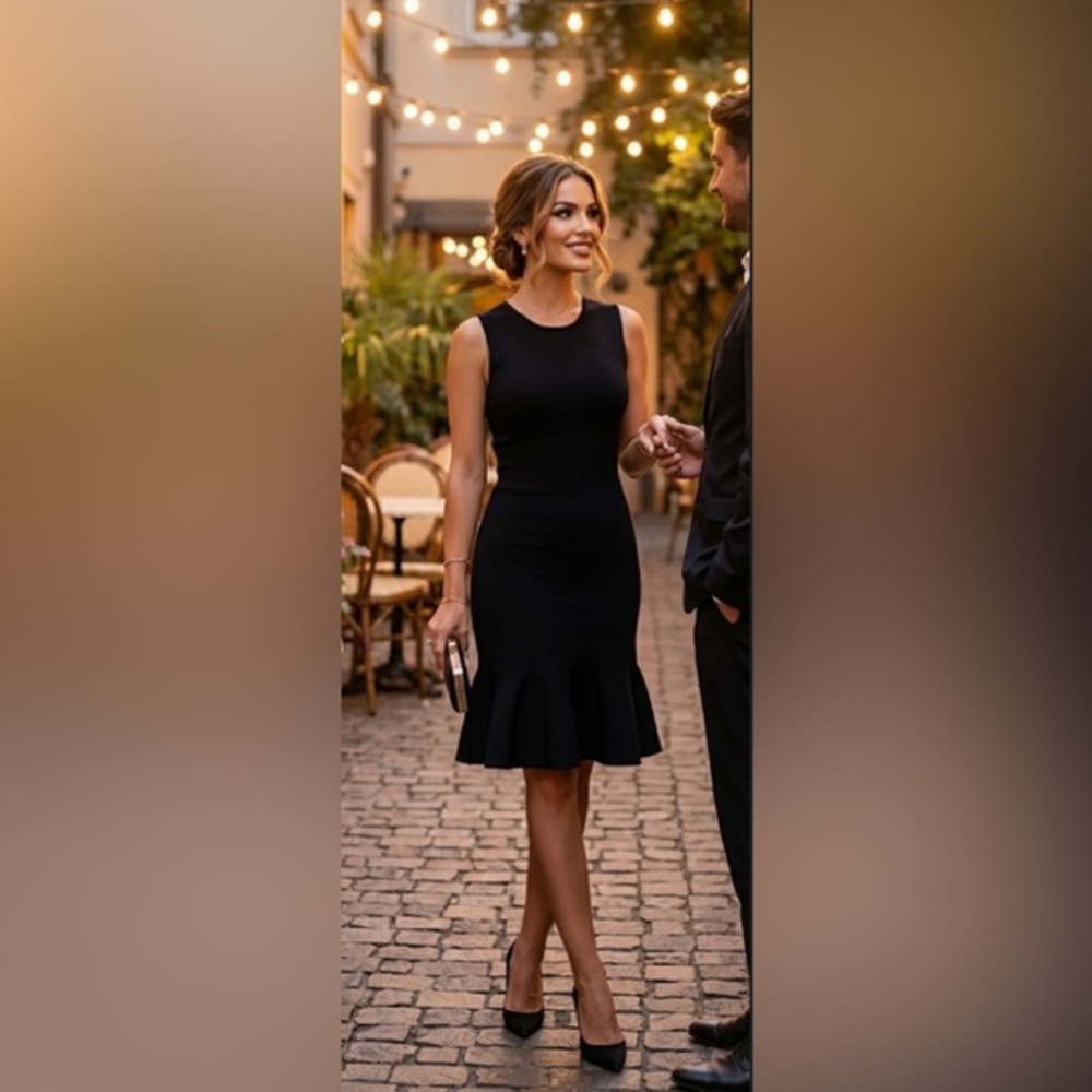 Zara Knit Black Sleeveless Dress Size 4